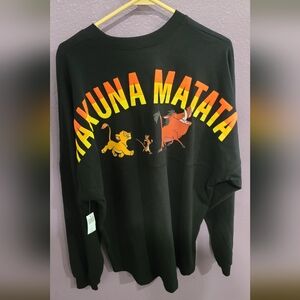 NWT Disney Parks Black Spirit Jersey Sweatshirt